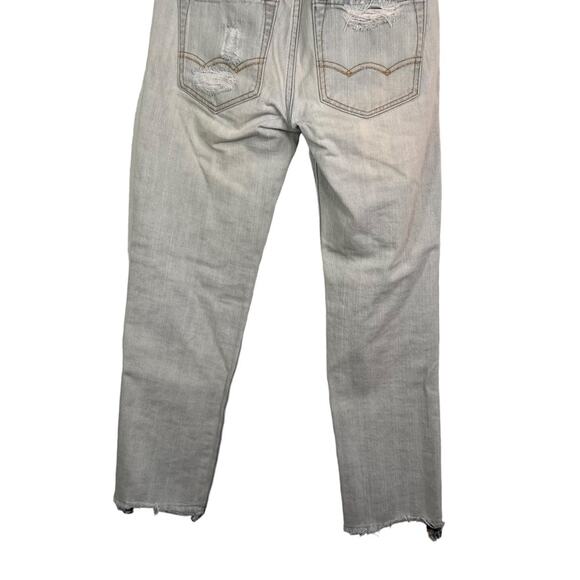 American Eagle Outfitters Straight Light Wash Distressed Jeans 26 - Picture 4 of 12